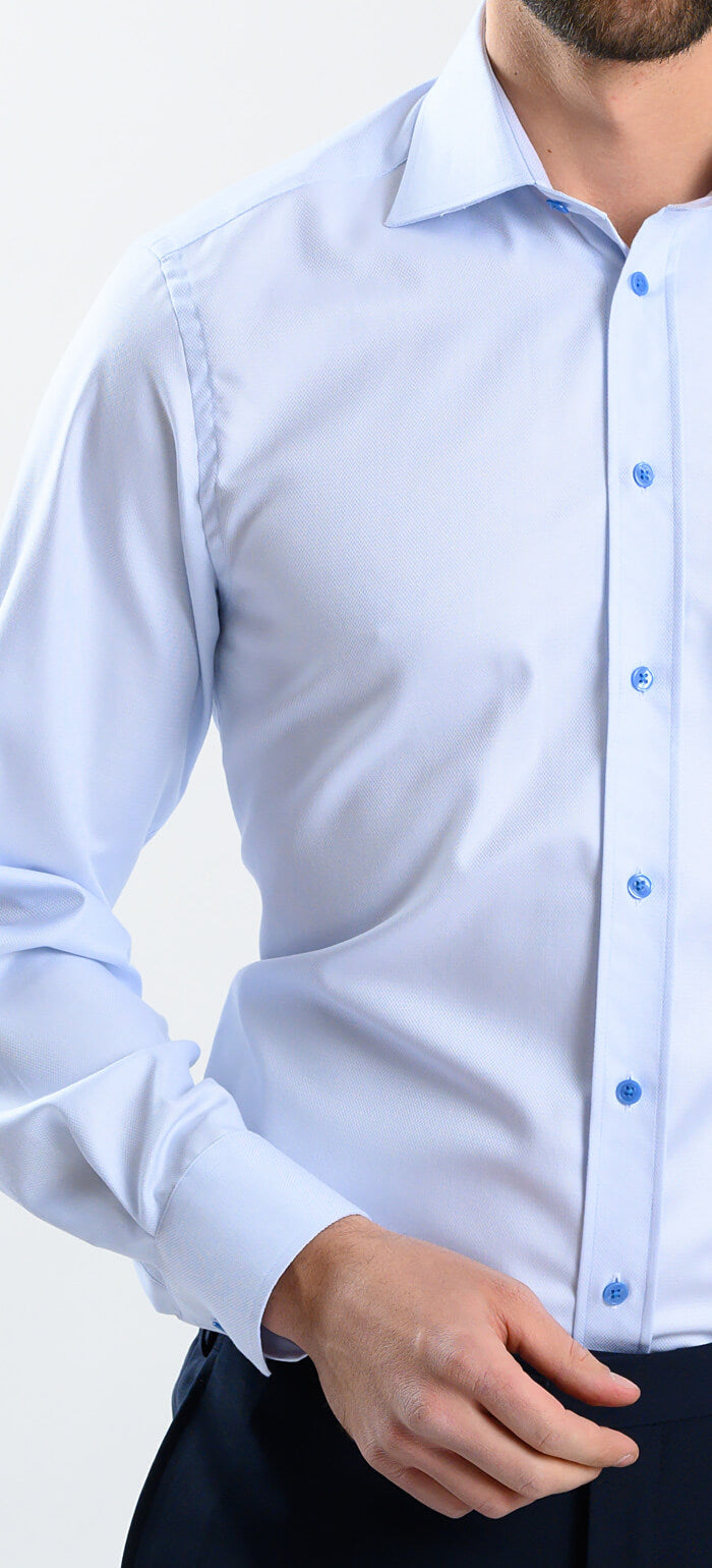 Pale blue slim fit shirt