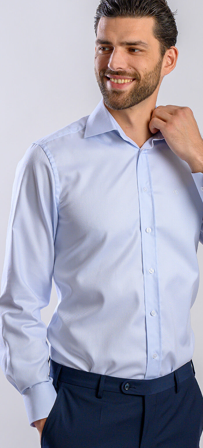 Pale blue slim fit shirt
