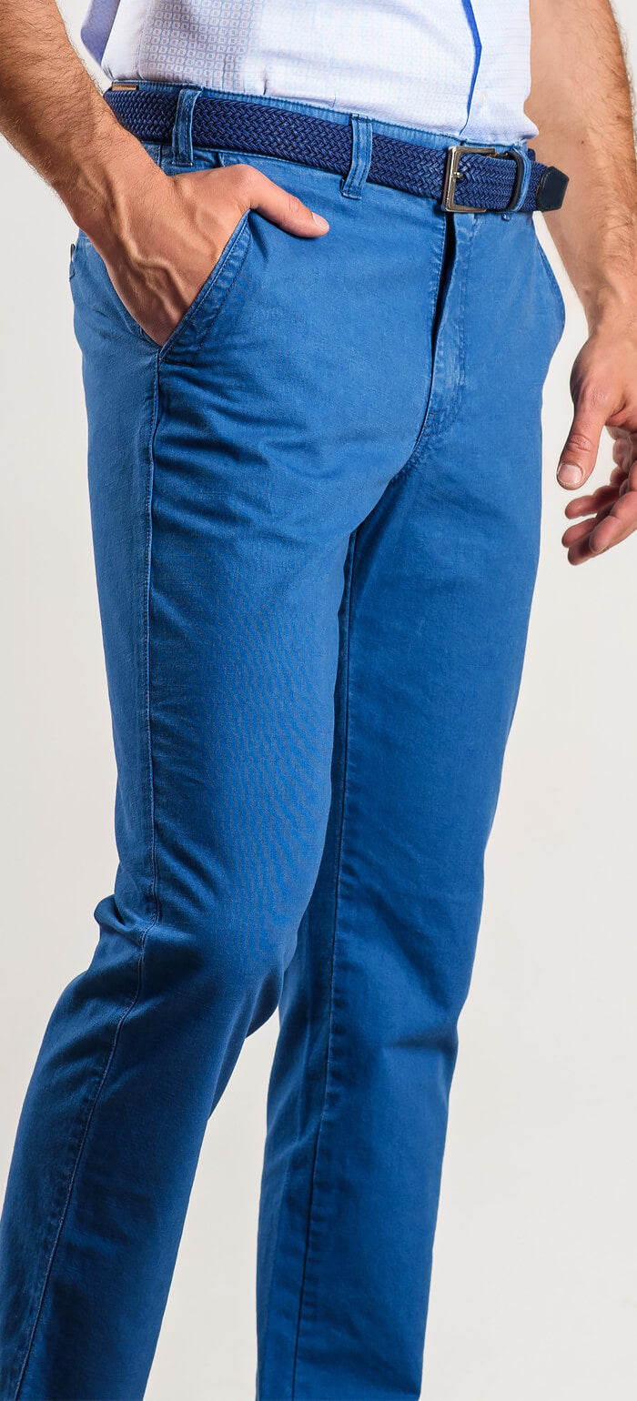 Light blue cotton trousers