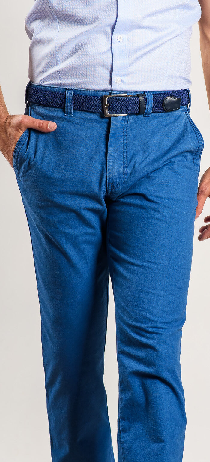 Light blue cotton trousers