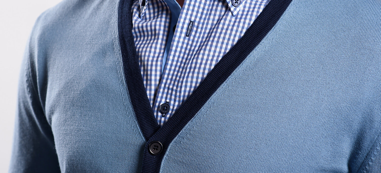 Pale blue cotton sweater