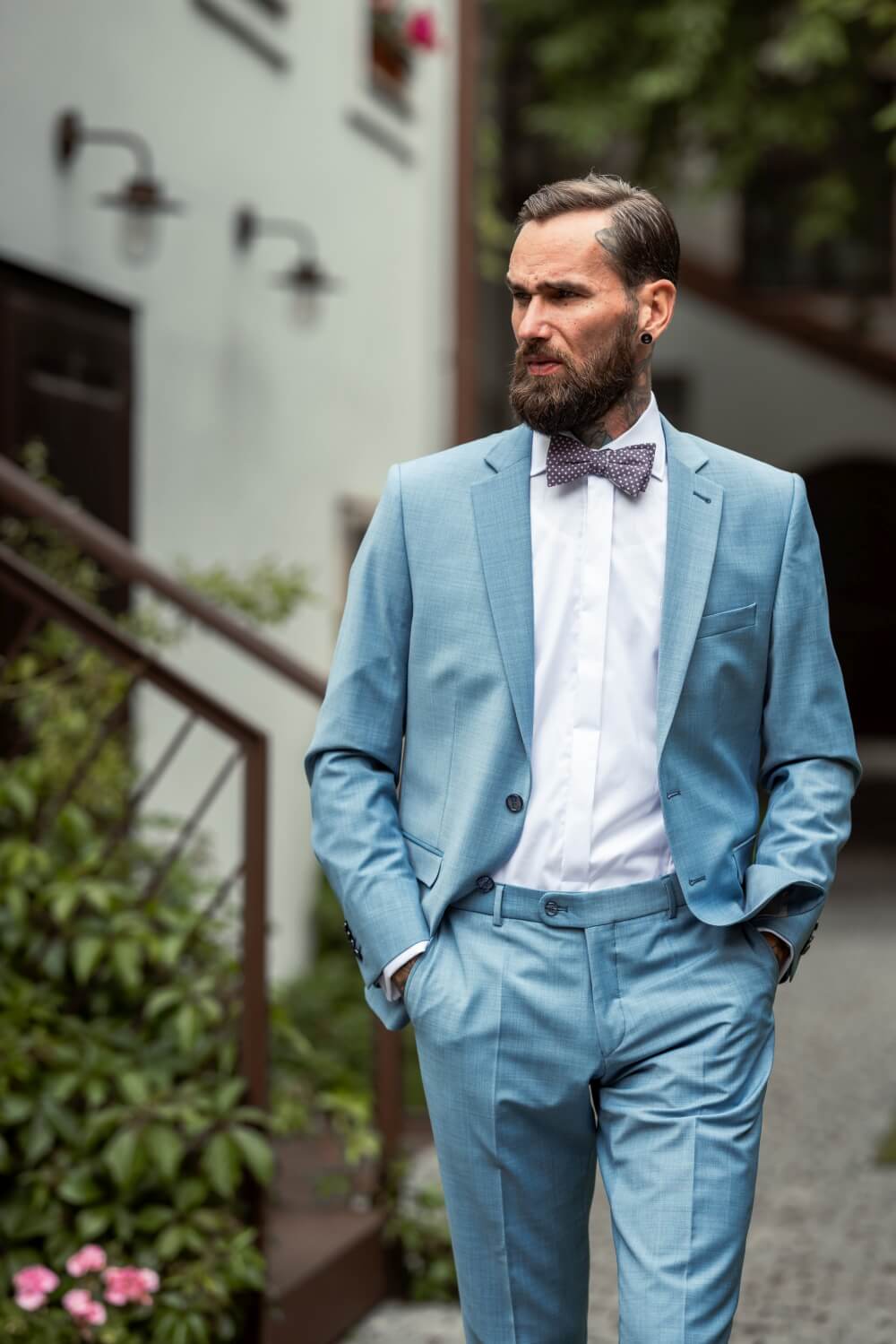Pale blue suit - XL size