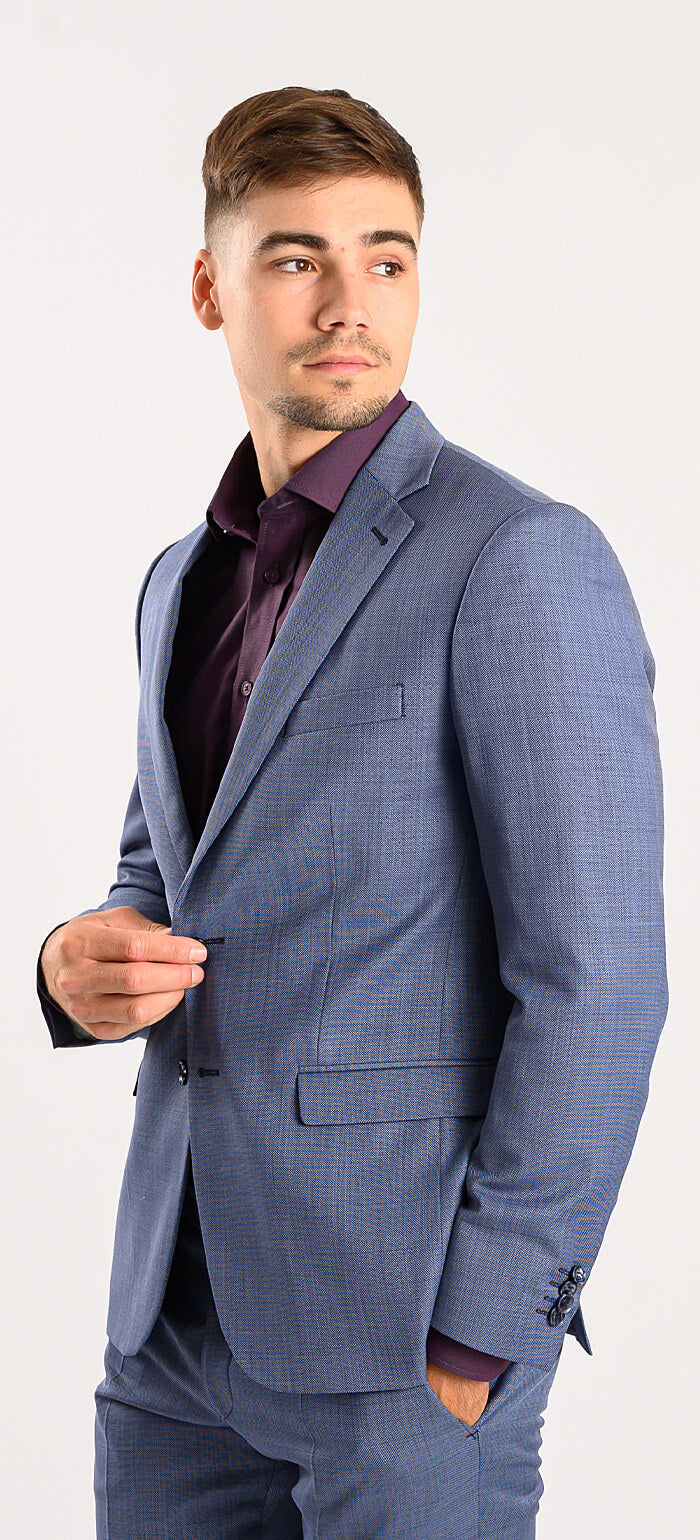 Light blue slim fit suit