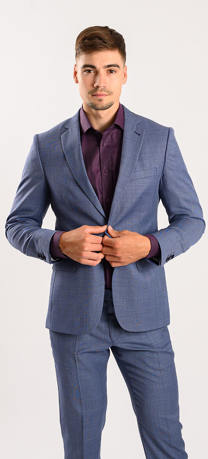 Light blue slim fit suit