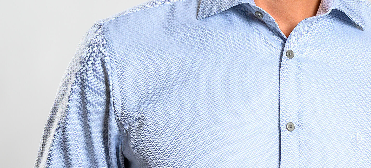 Pale grey Extra Slim Fit shirt with a subtle sheen