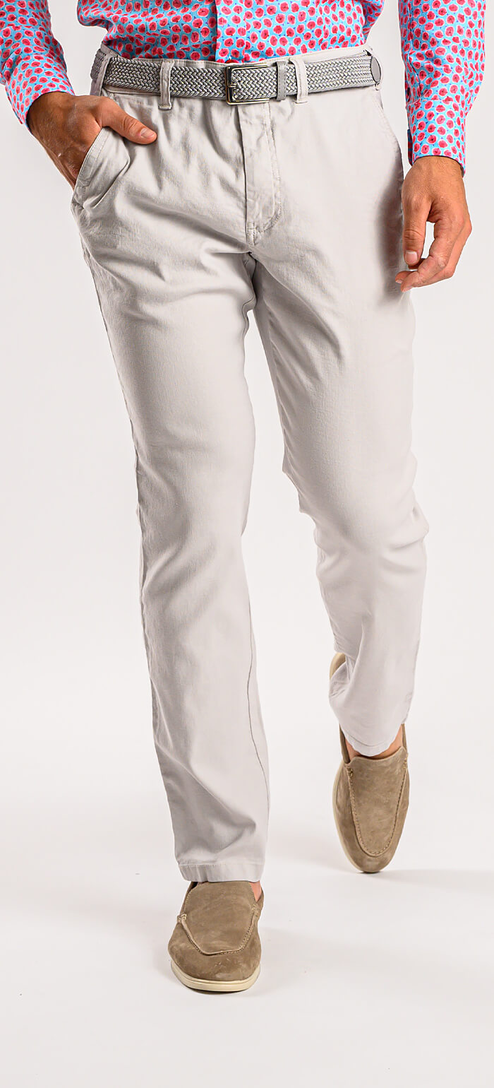 Pale gray linen trousers