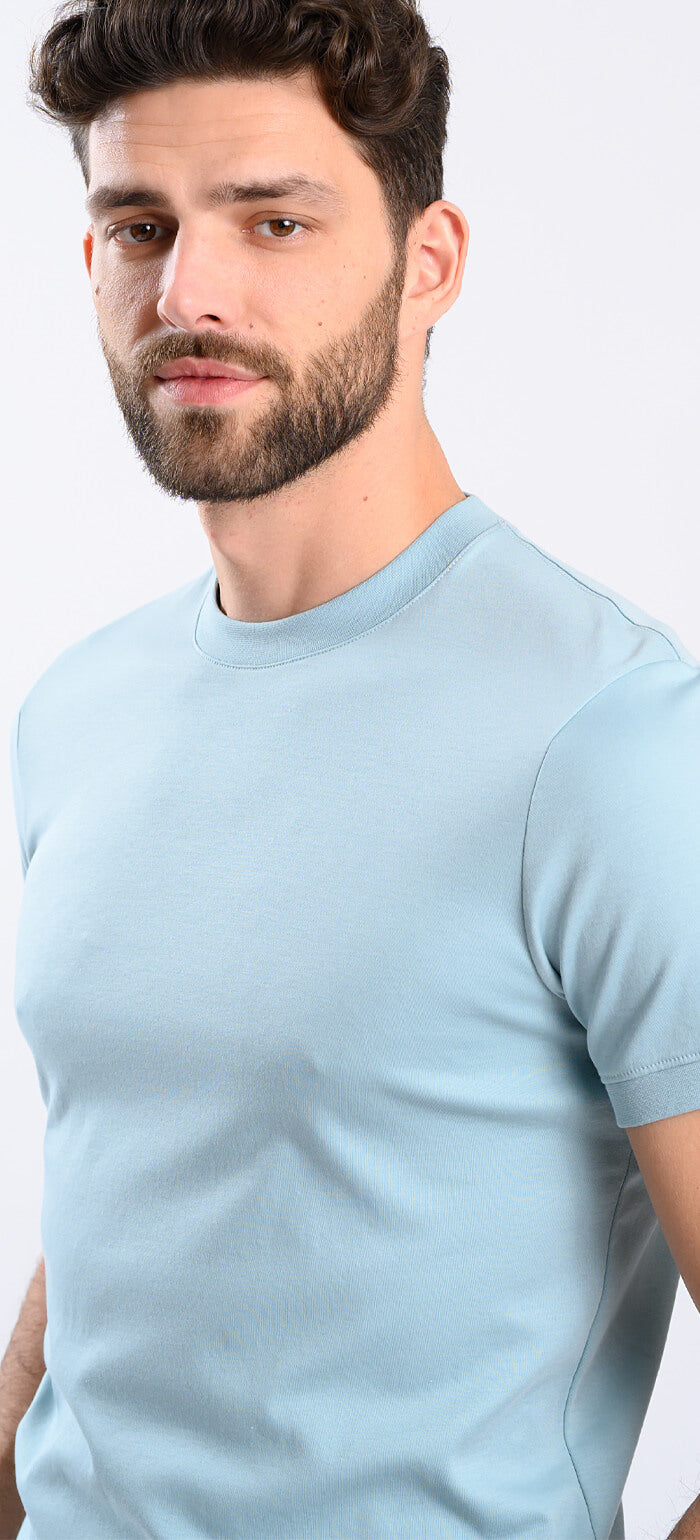 Pale green T-shirt with patent