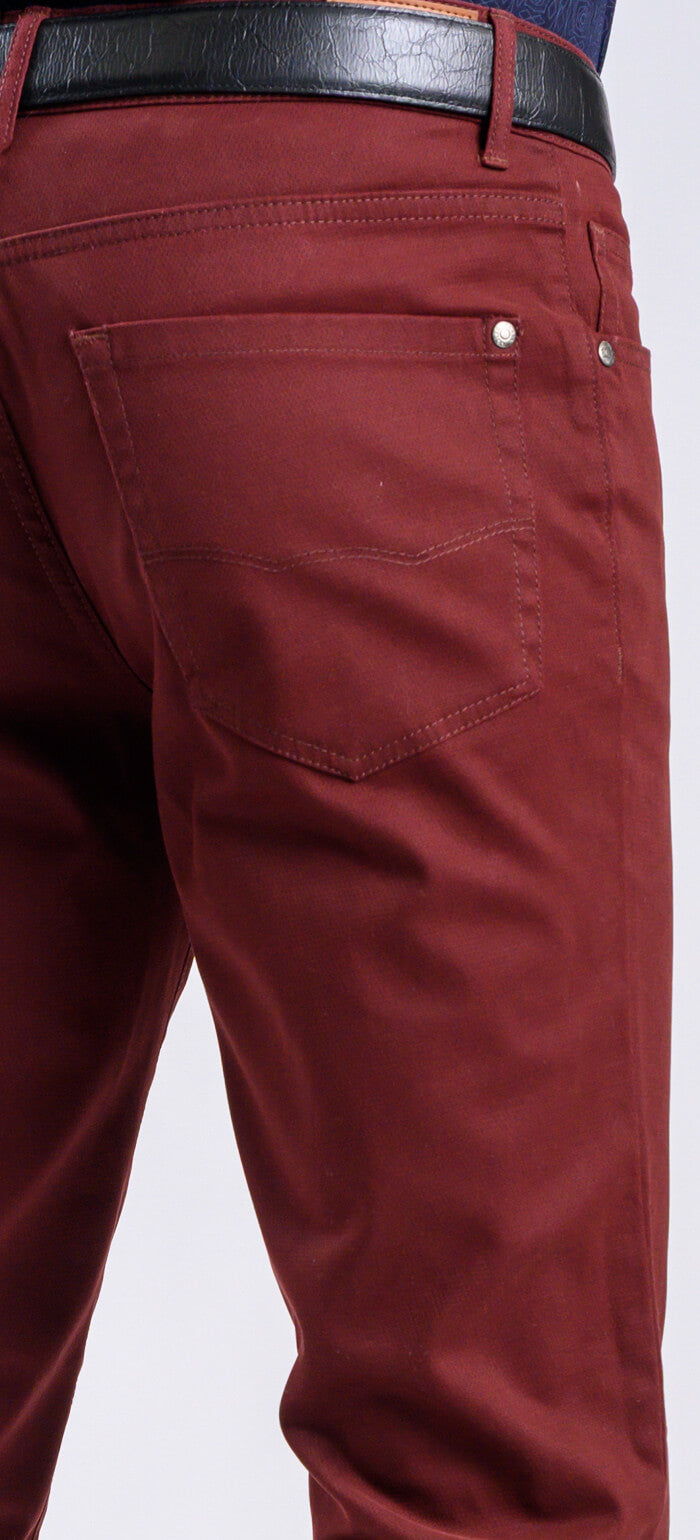 Burgundy leisure pants