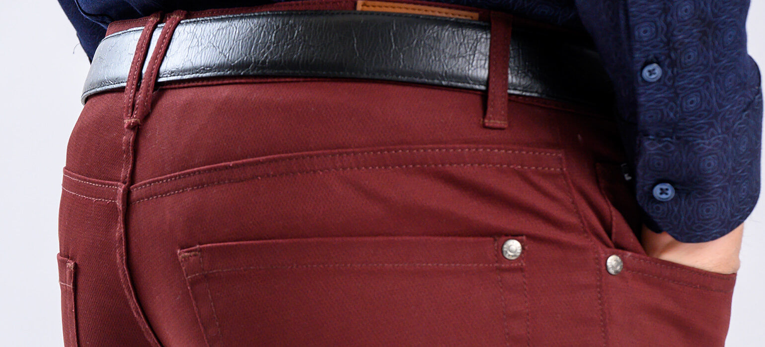 Burgundy leisure pants