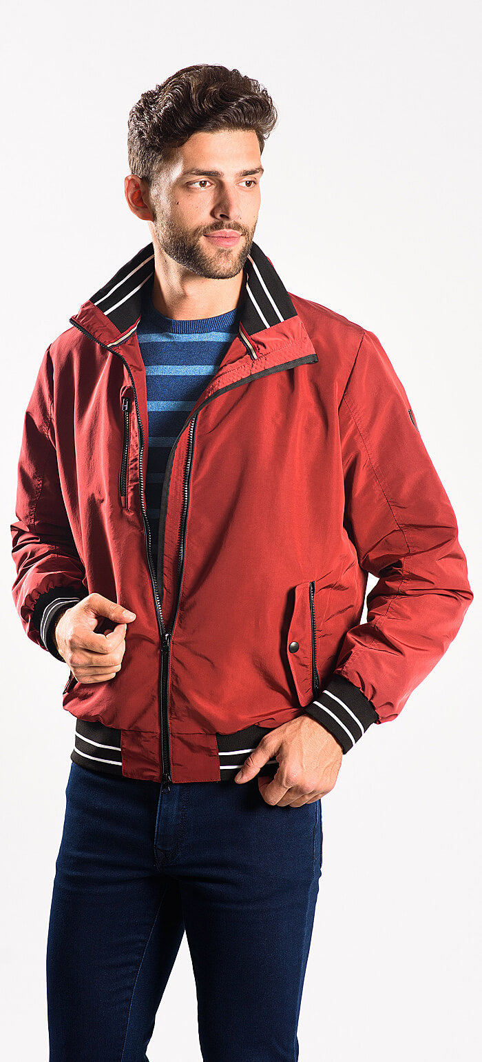 Red transitional jacket