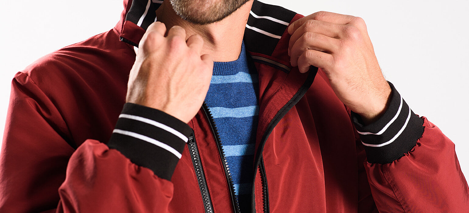 Red transitional jacket