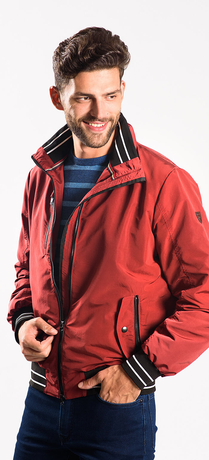 Red transitional jacket