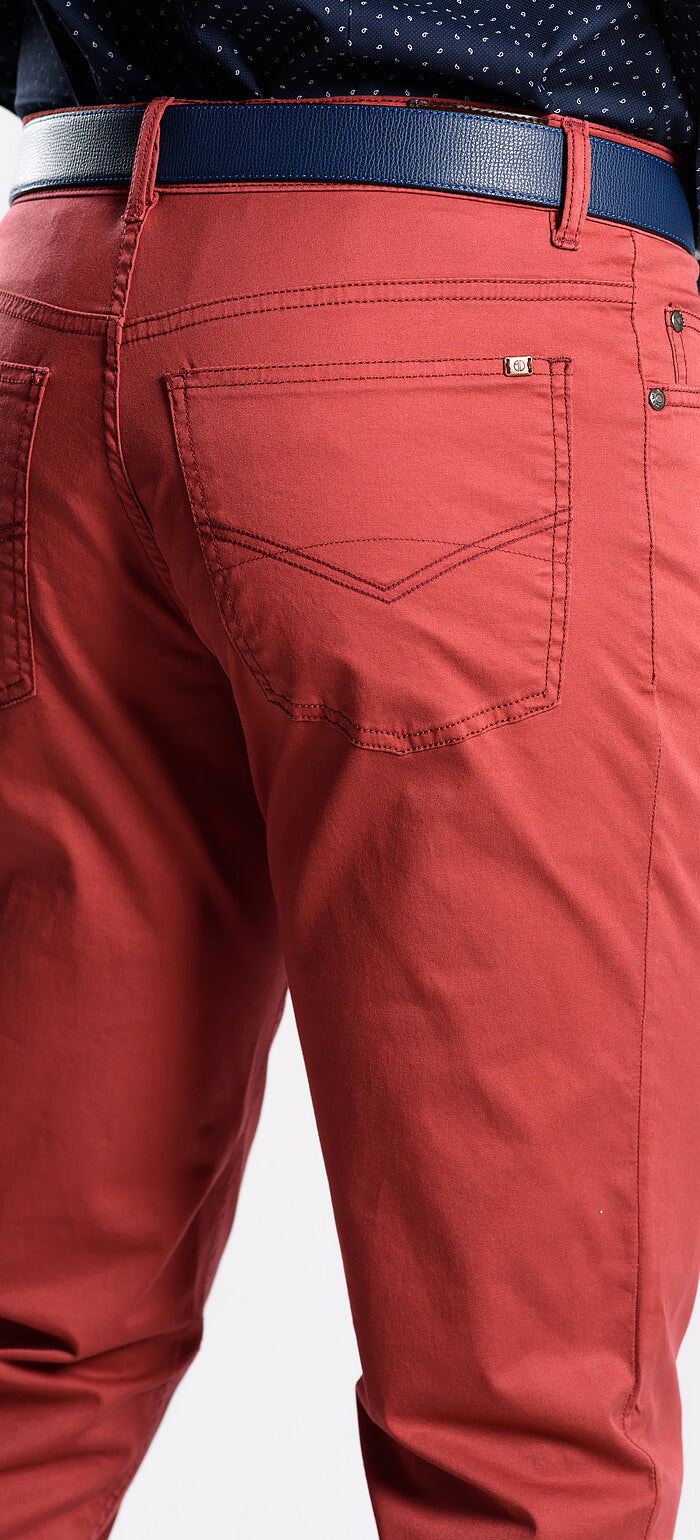 Red cotton pants