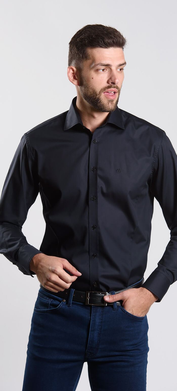 Black Extra Slim Fit Shirt