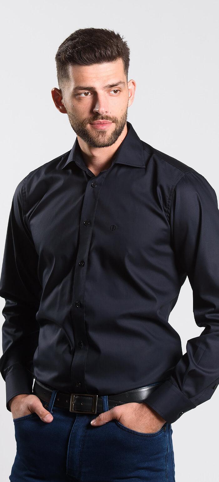Black Slim Fit Shirt