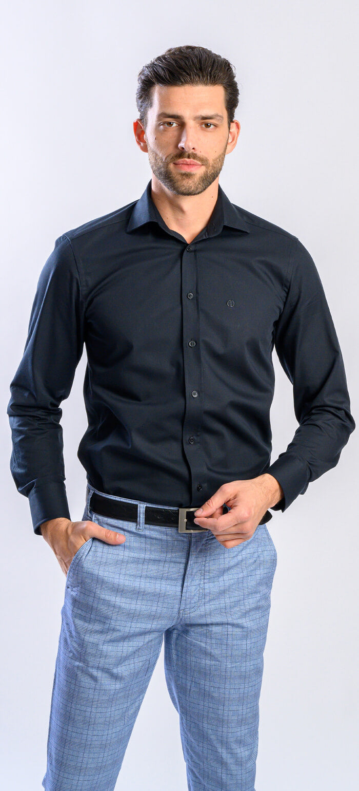 Black Slim Fit Shirt