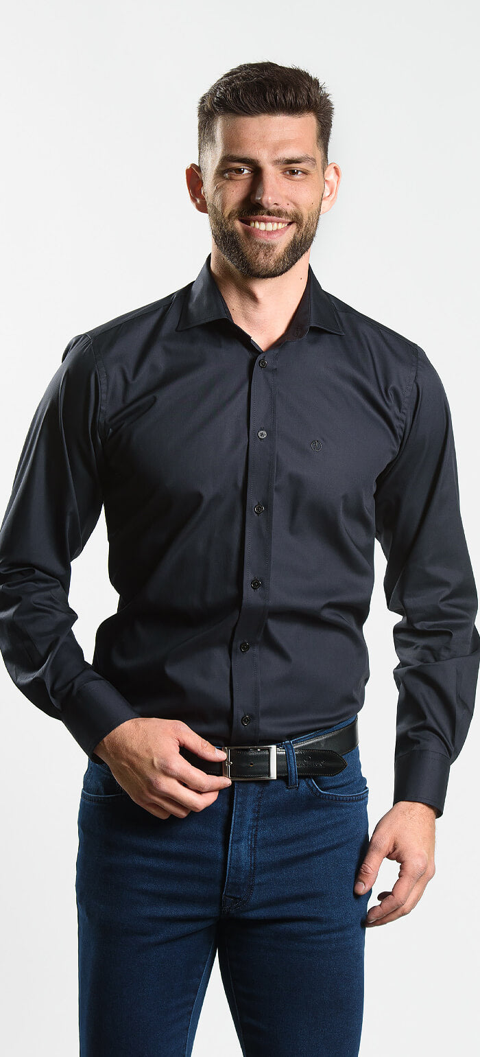 Black Slim Fit Shirt