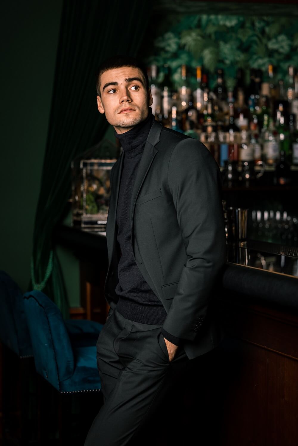 Black Basic Suit Pants