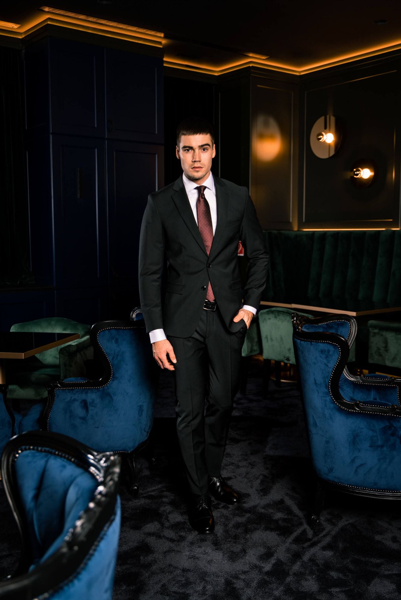 Black Basic Suit Pants