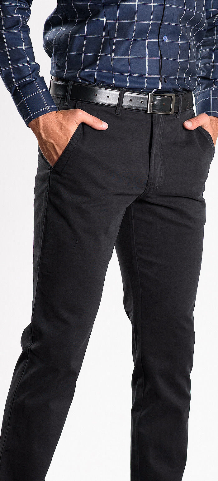 Black cotton trousers