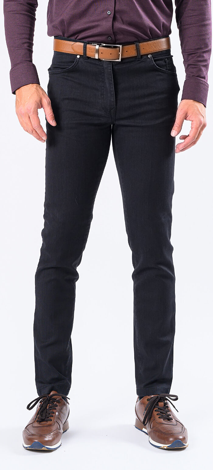 Black jeans with a washed effect