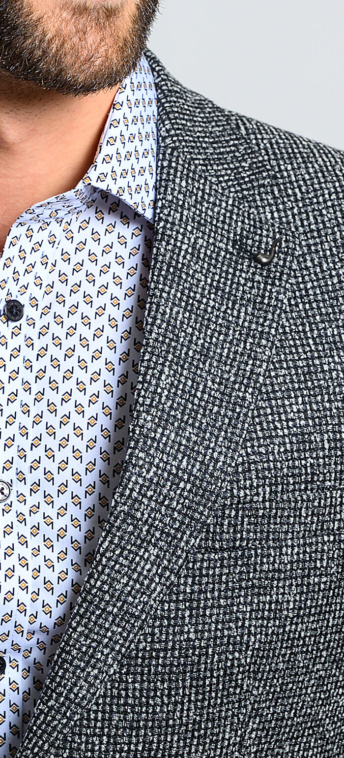 Black and brown wool jacket