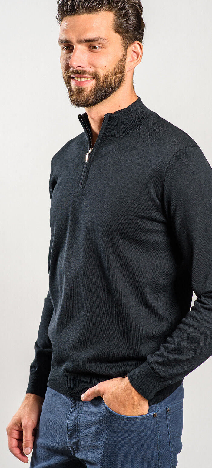 Black cotton sweater