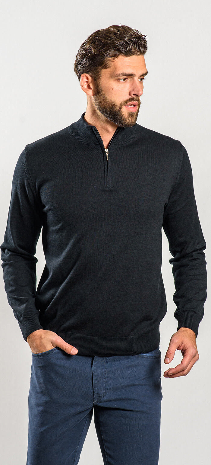 Black cotton sweater