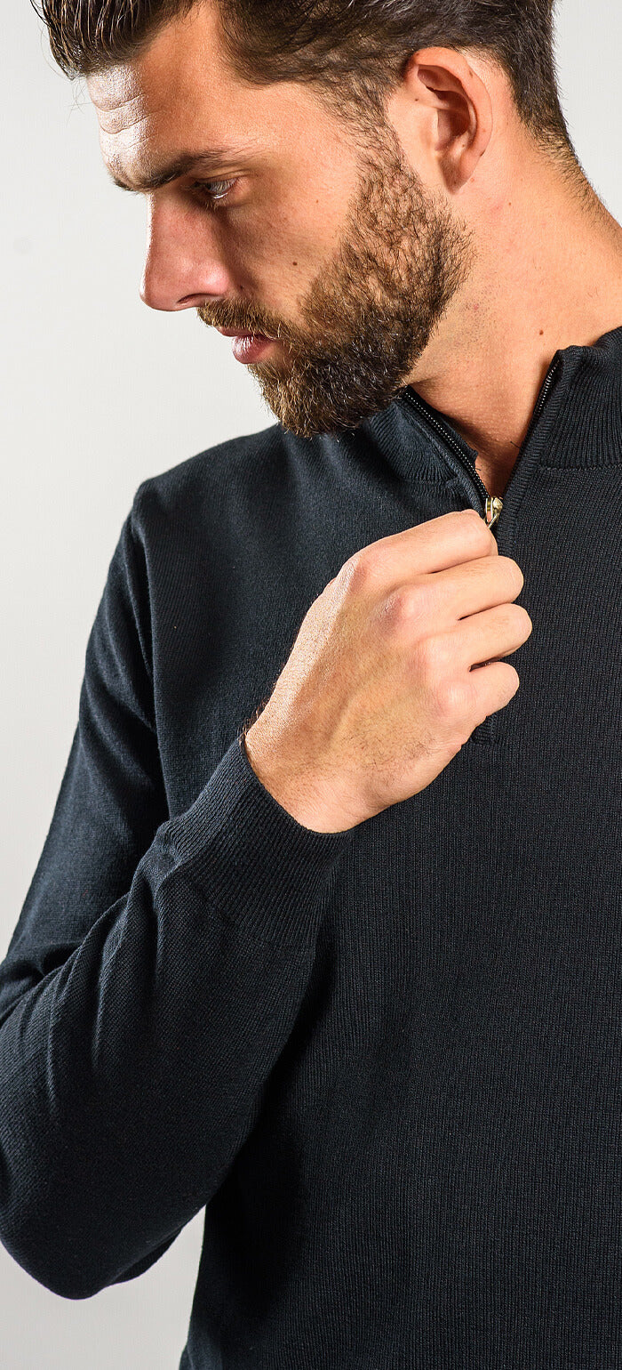 Black cotton sweater