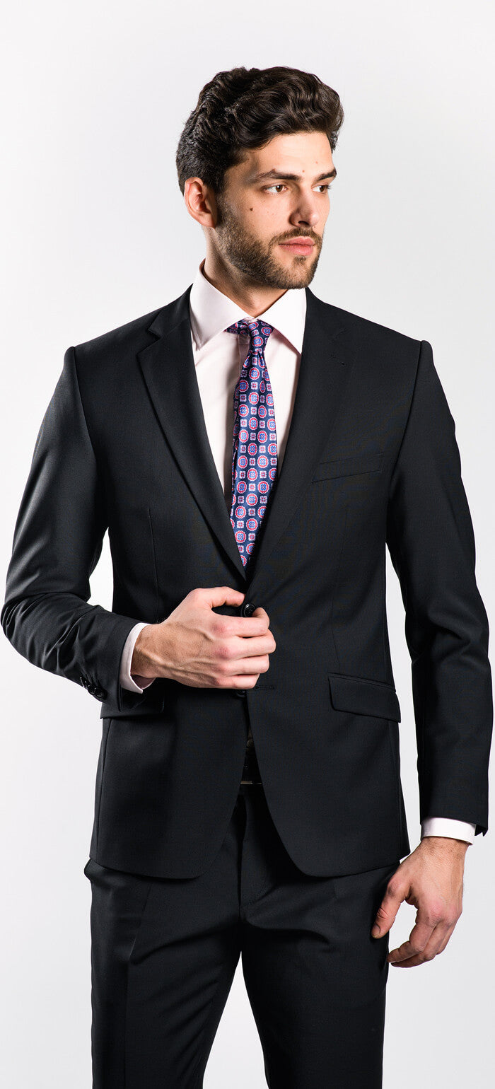 Black Slim Fit Suit XL