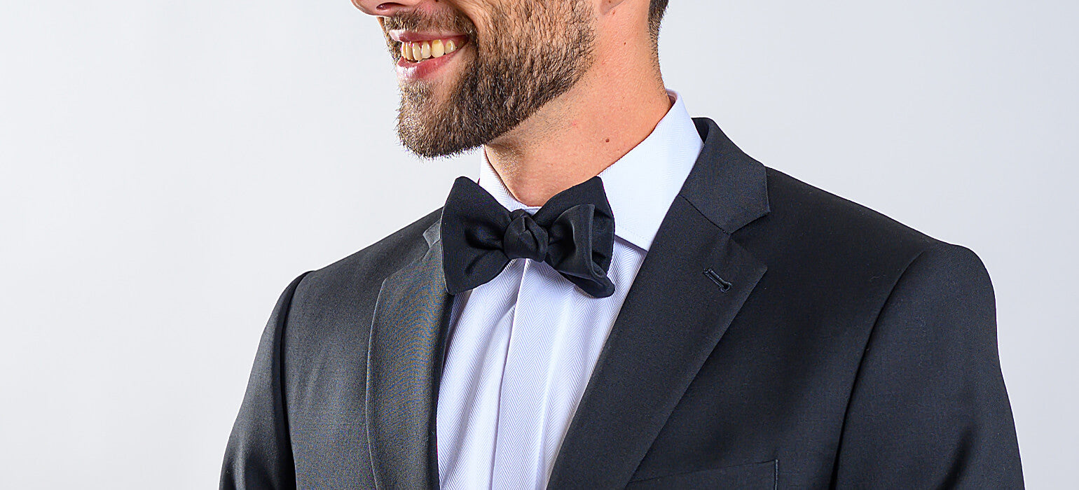 Black Slim Fit Wool Suit