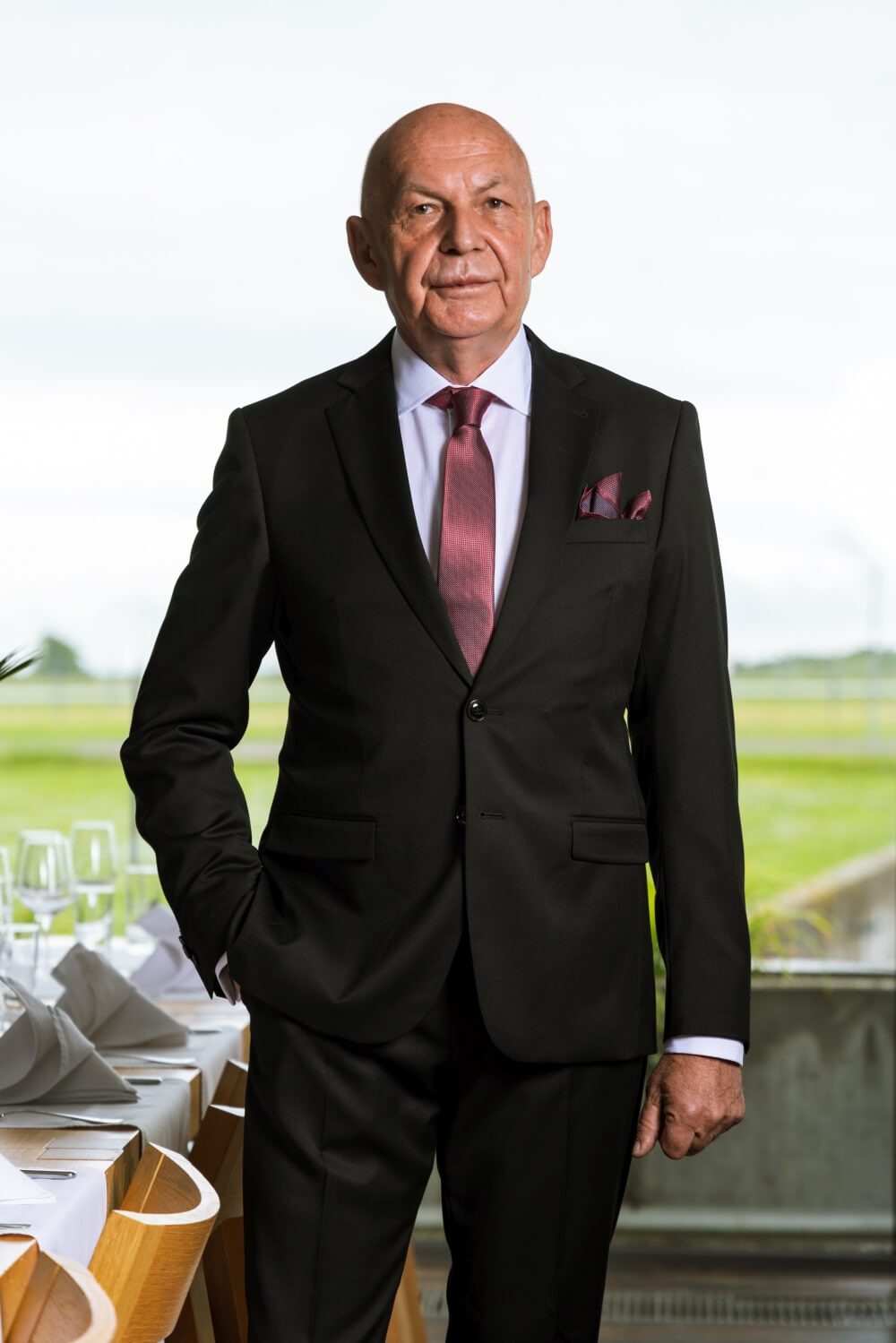 Black Slim Fit Wool Suit