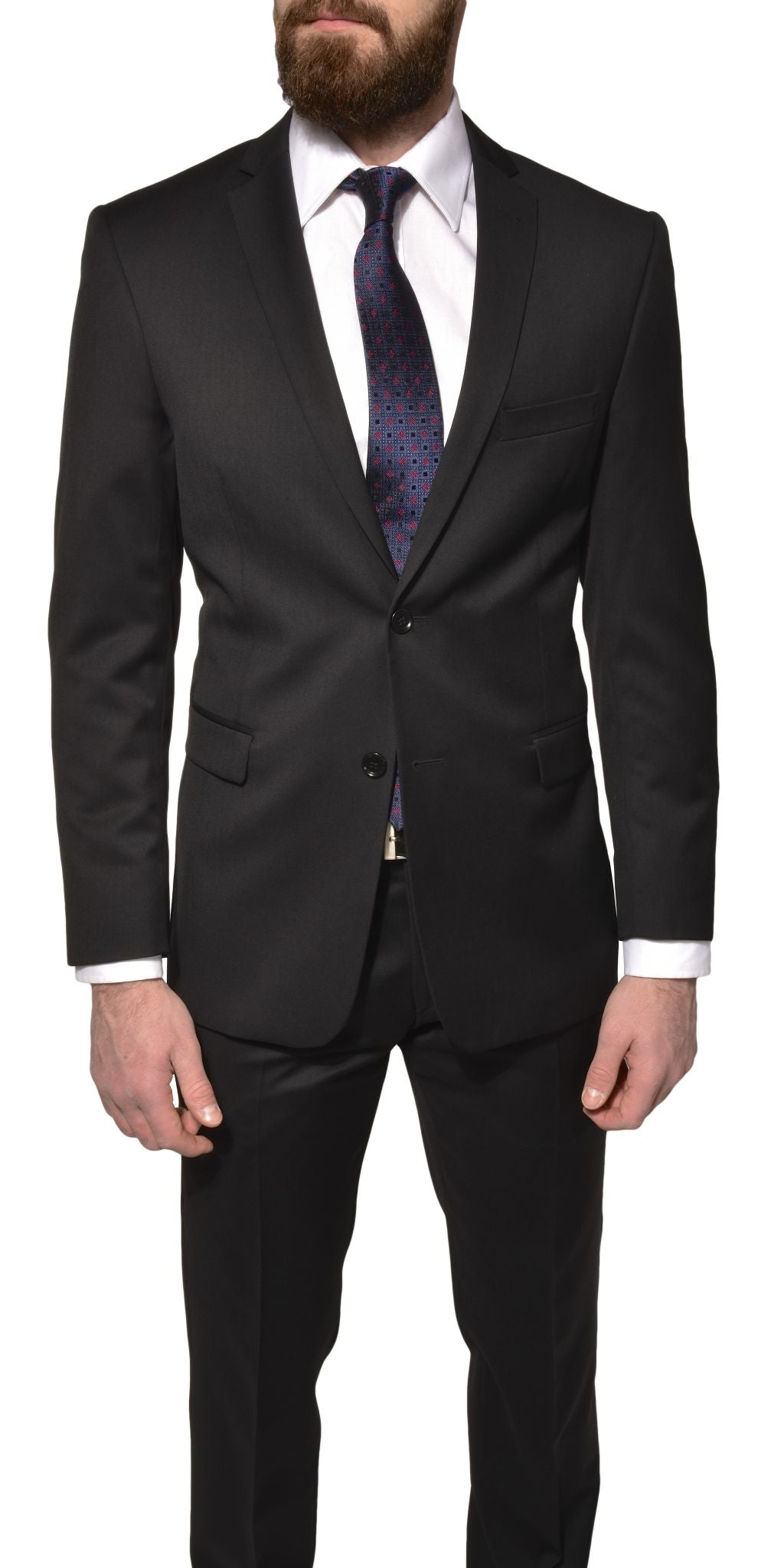 Black wool Regular Fit suit