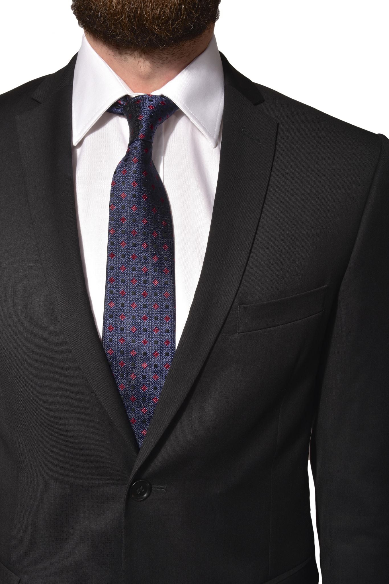 Black wool Regular Fit suit