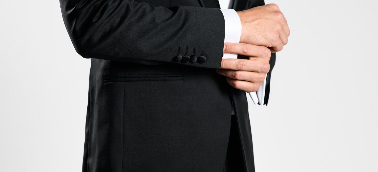 Black wool tuxedo