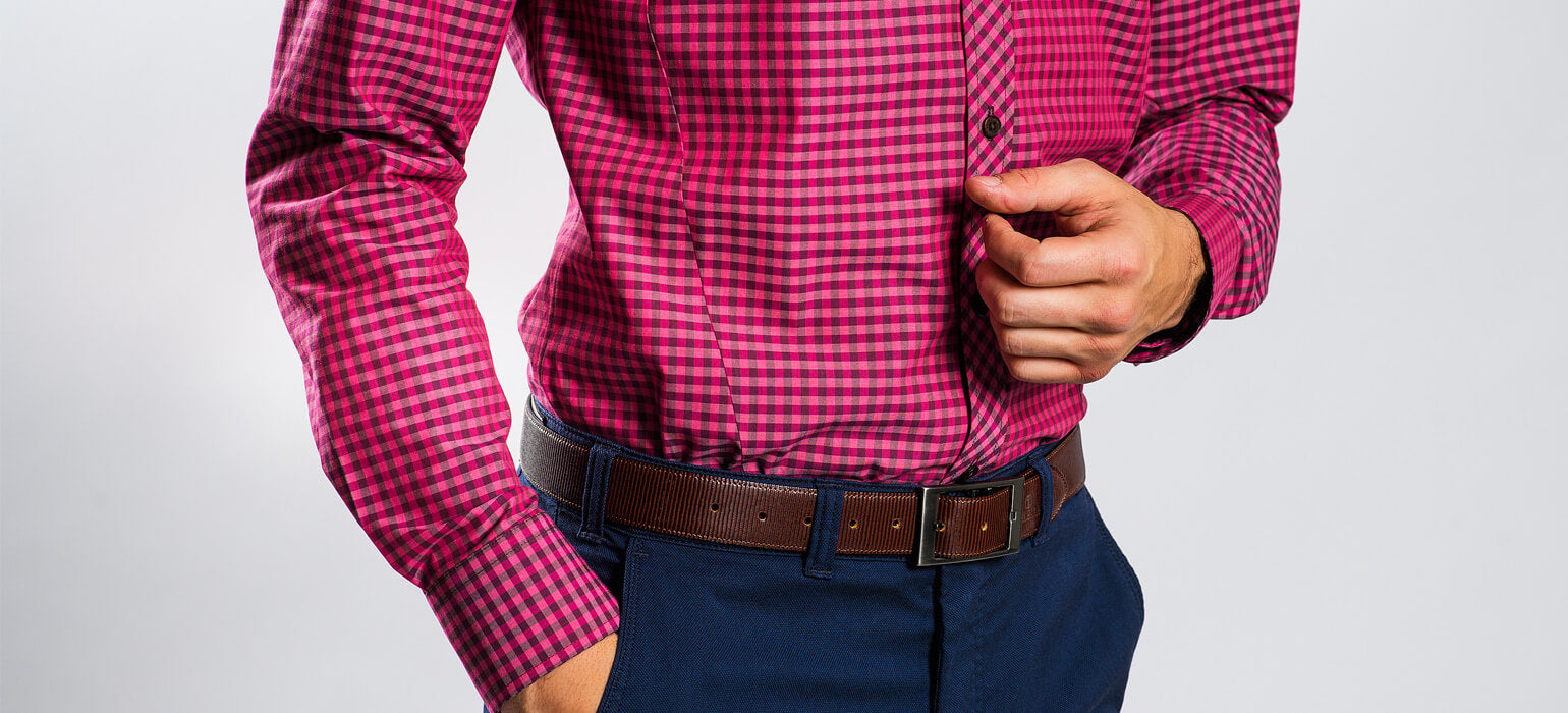 Purple Checked Extra Slim Fit Shirt