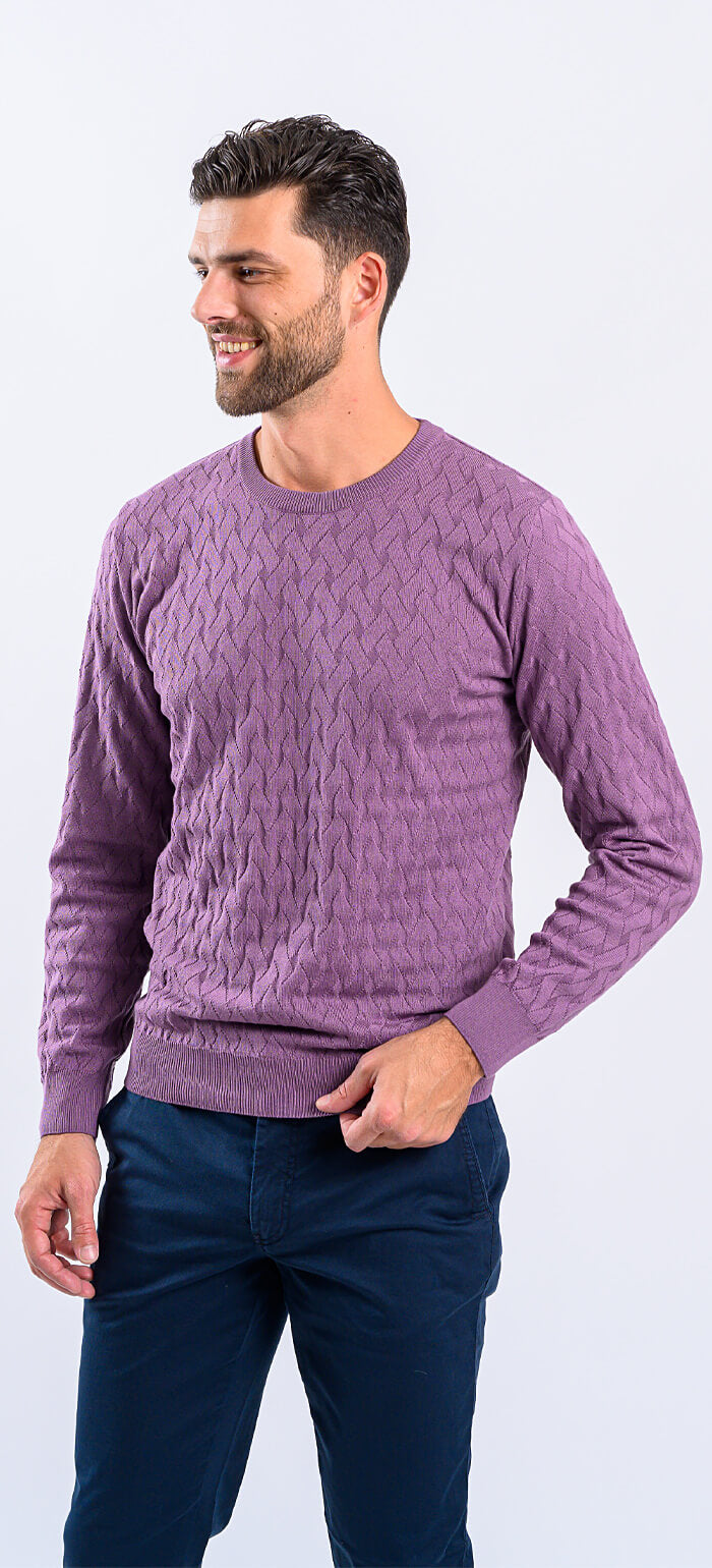 Purple knitted sweater