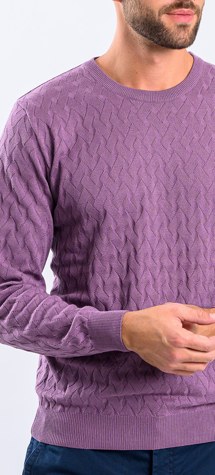 Purple knitted sweater