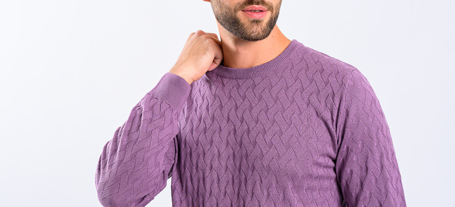 Purple knitted sweater