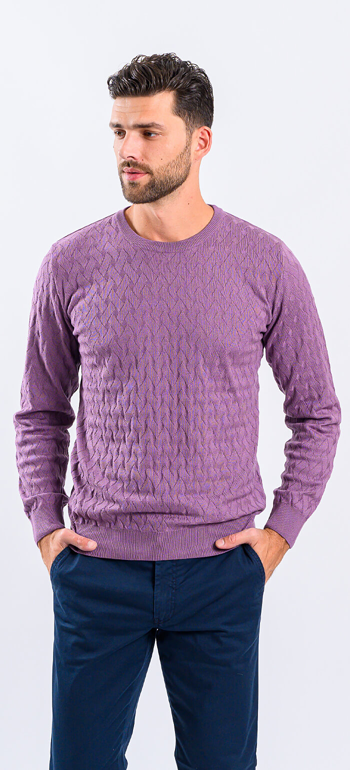 Purple knitted sweater