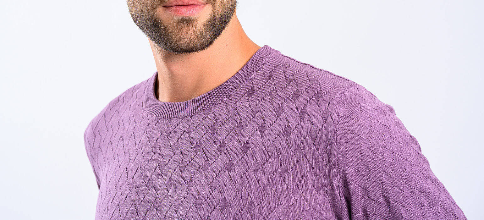 Purple knitted sweater