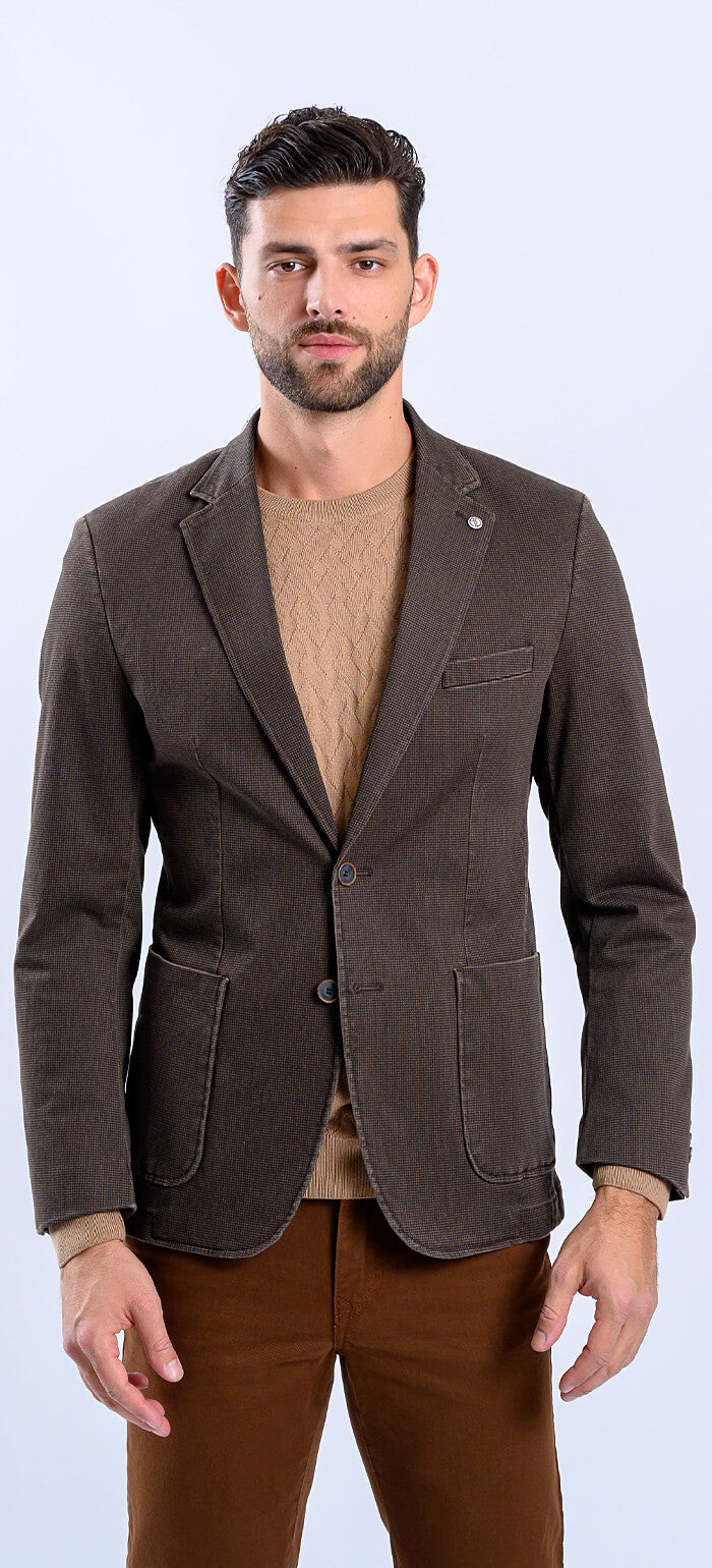 Brown peacoat jacket