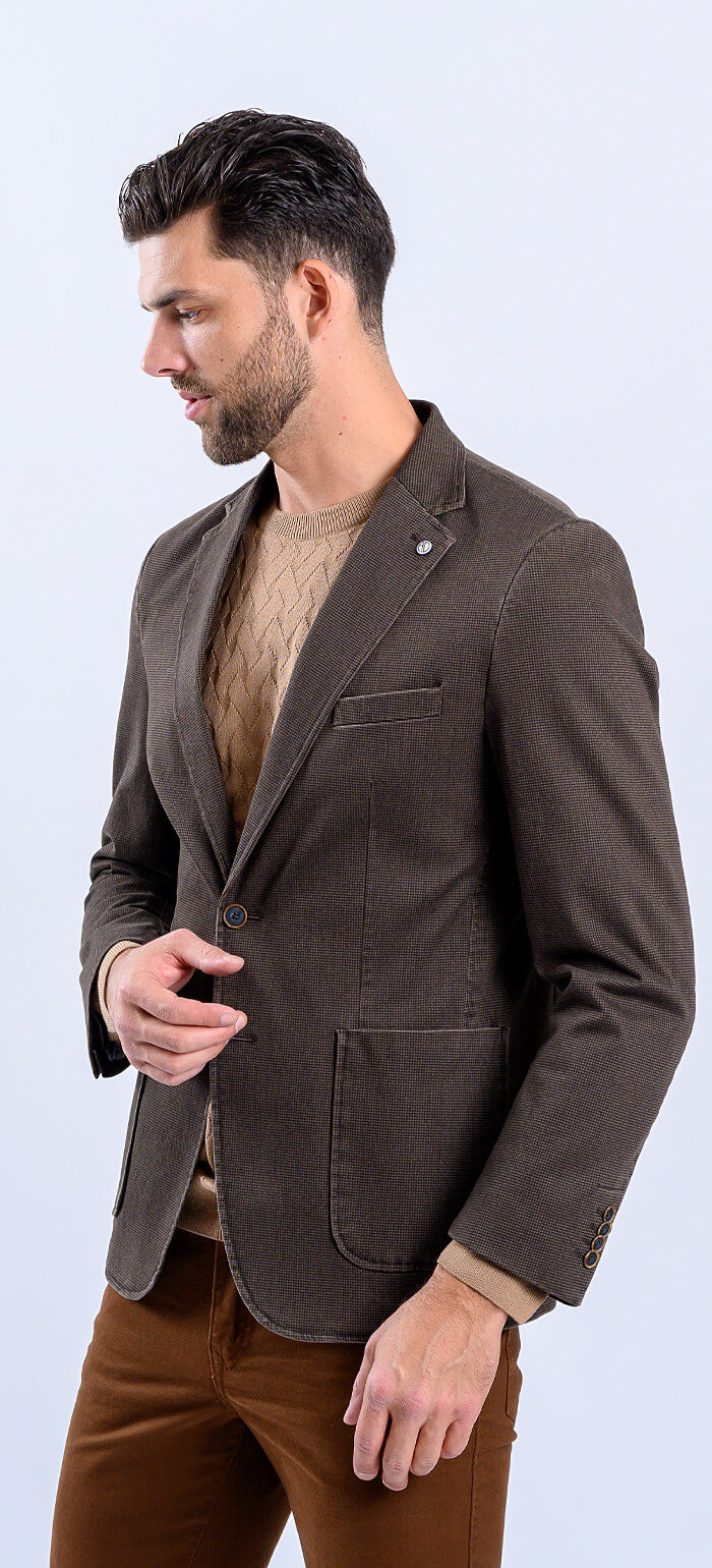 Brown peacoat jacket