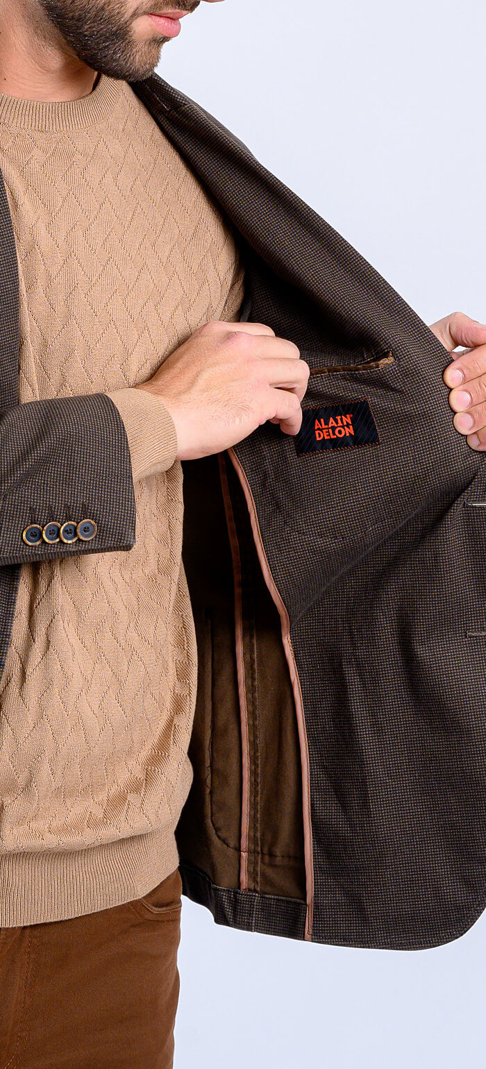 Brown peacoat jacket