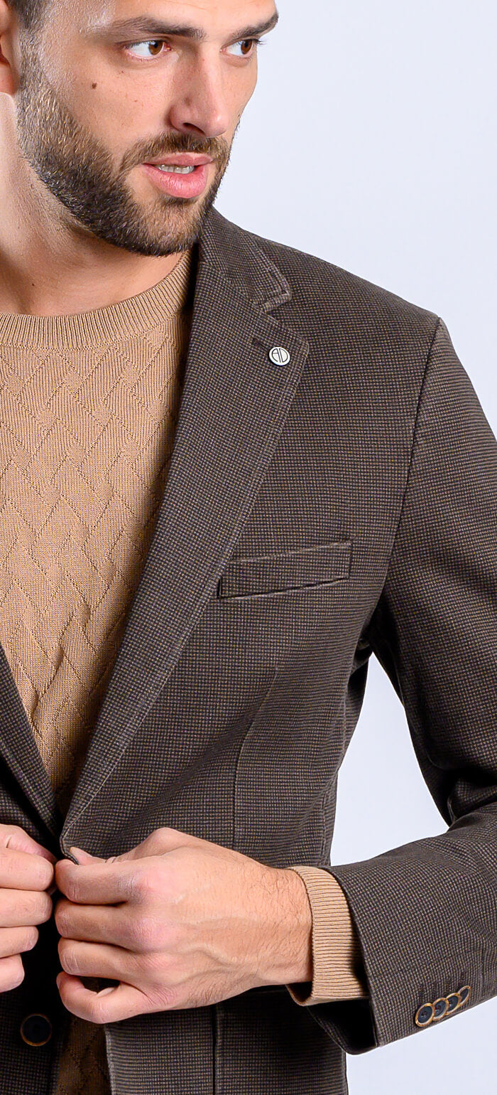 Brown peacoat jacket