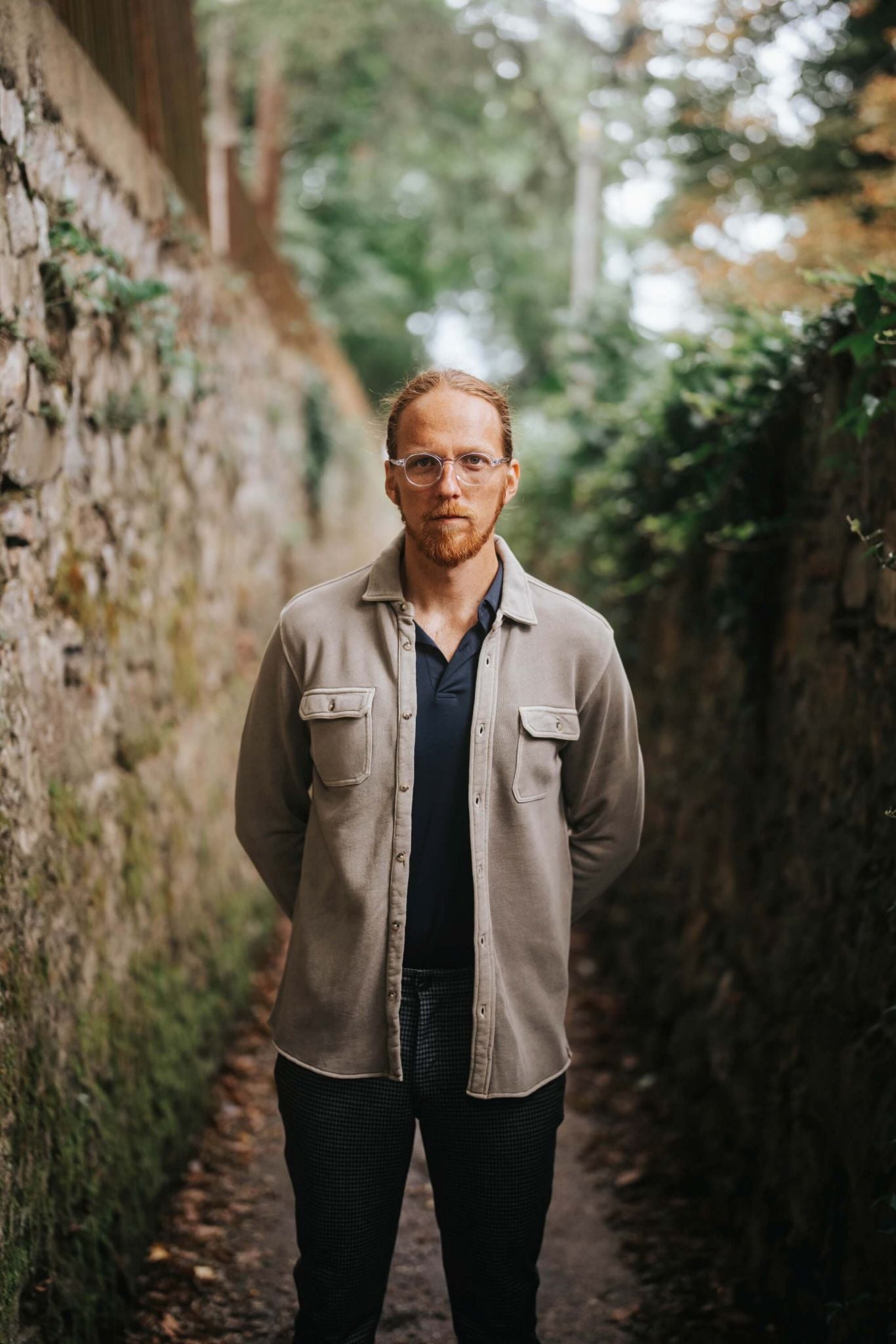 Thick cotton olive shirt