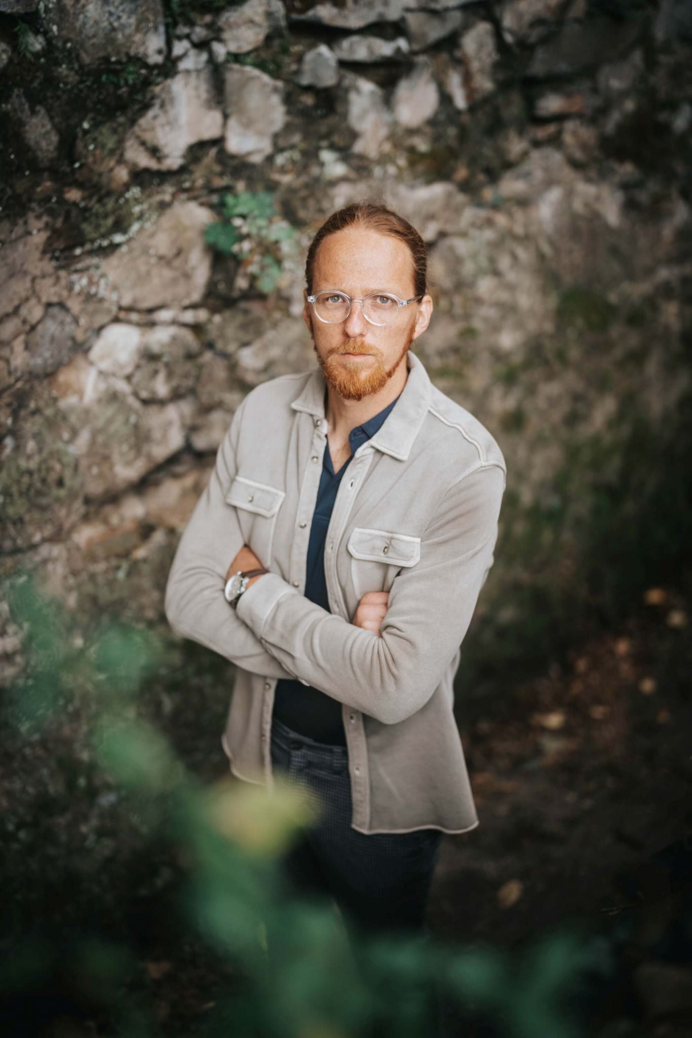 Thick cotton olive shirt