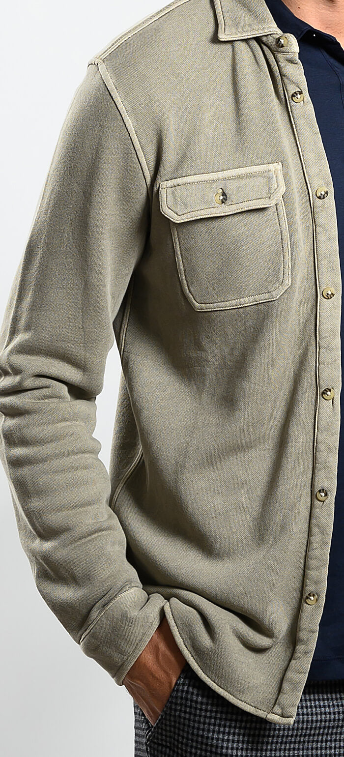 Thick cotton olive shirt