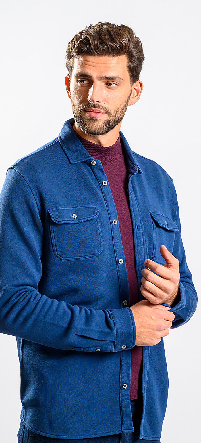 Thick blue cotton shirt