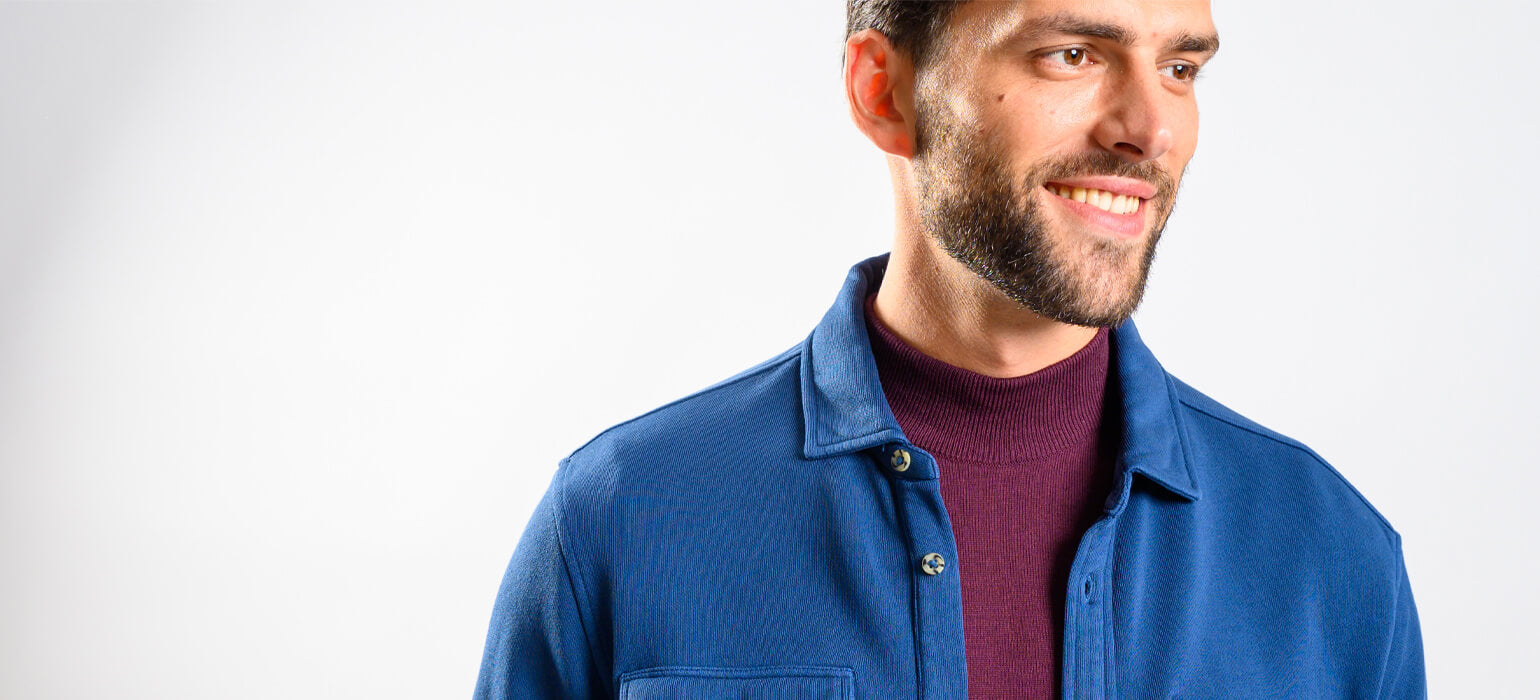 Thick blue cotton shirt